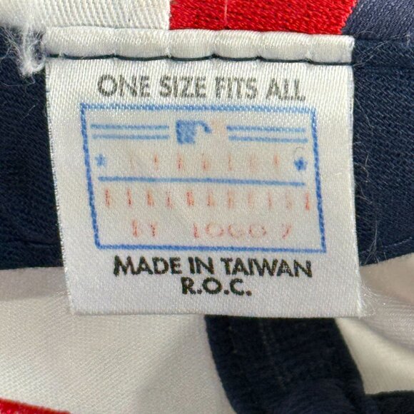 Vintage 90s Cleveland Indians Logo 7 Snapback Cap Red White & Blue Rare - Picture 6 of 8